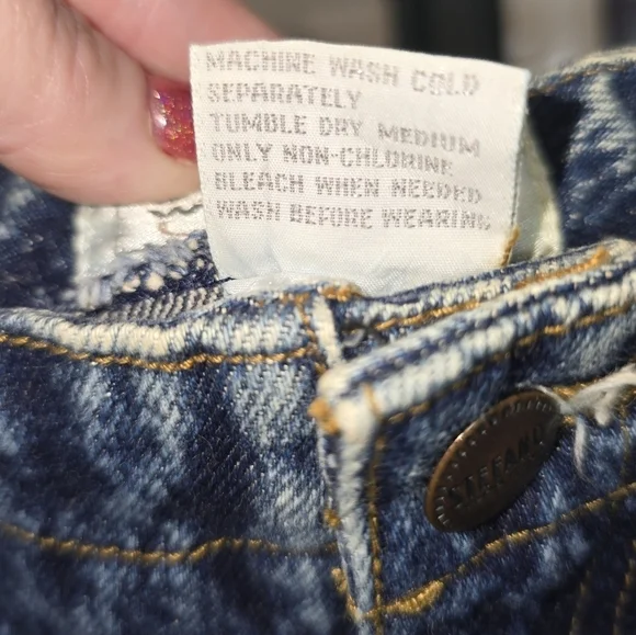 Vintage NWT Stefano World Wide 80's Acid Wash Yoke Front Baggy Jeans NWT Size 18 - Picture 12 of 12